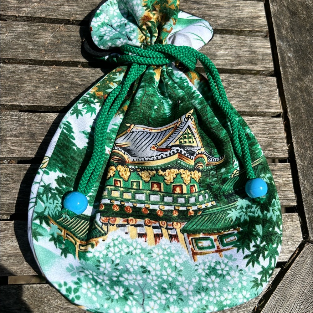 Handmade Tibetan Brocade Satin Cloth Bag. Very Unique Design